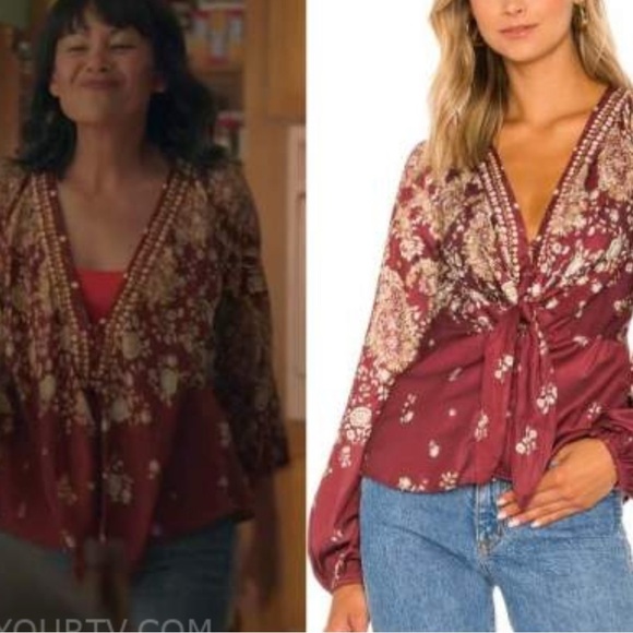 Free People Tops - Free People Run Free Blouse Size S As Seen On Screen